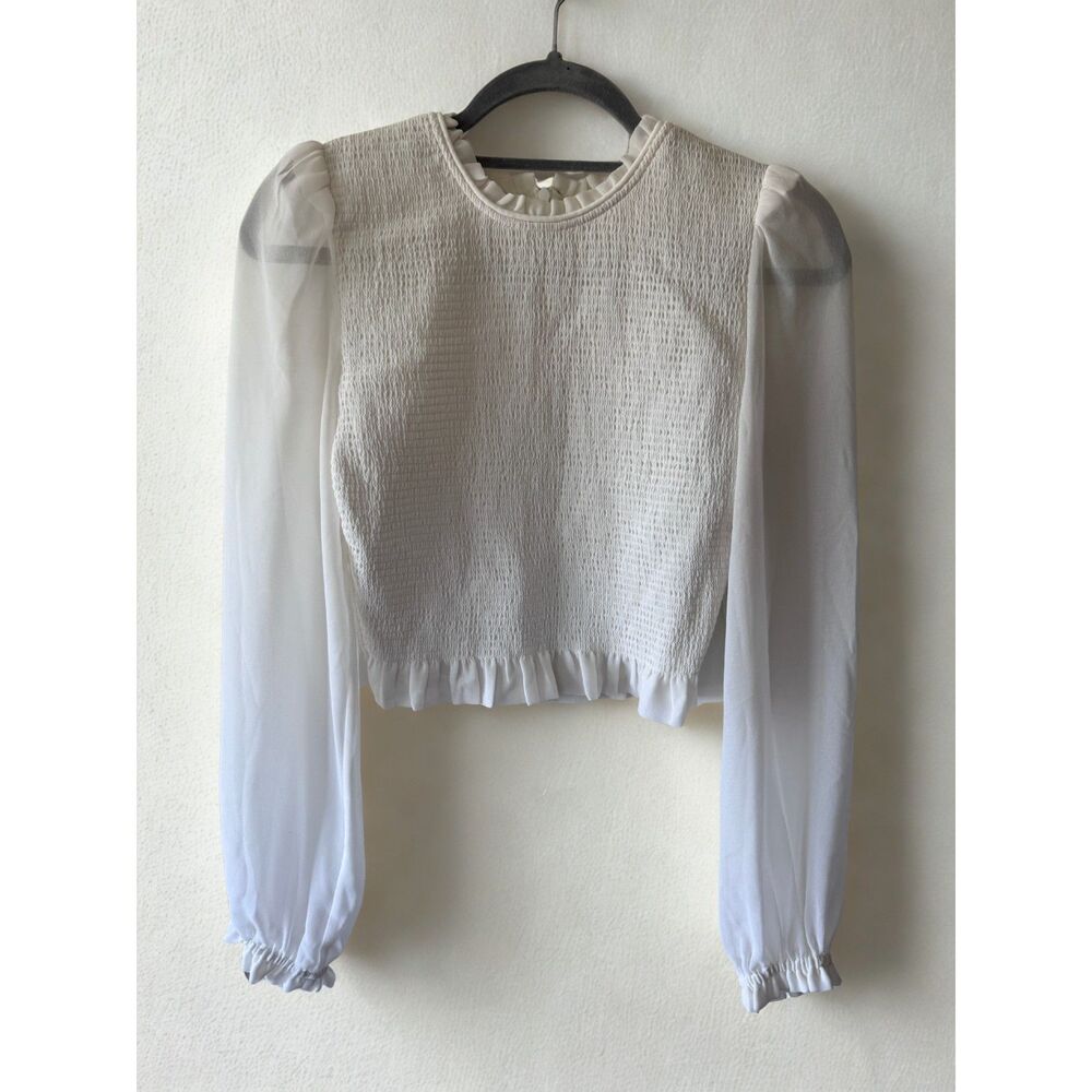 Aritzia Wilfred Tempest Blouse Size Small White
